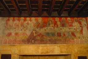 Fresque de la Cène. Réfectoire. Prieuré de Champdieu