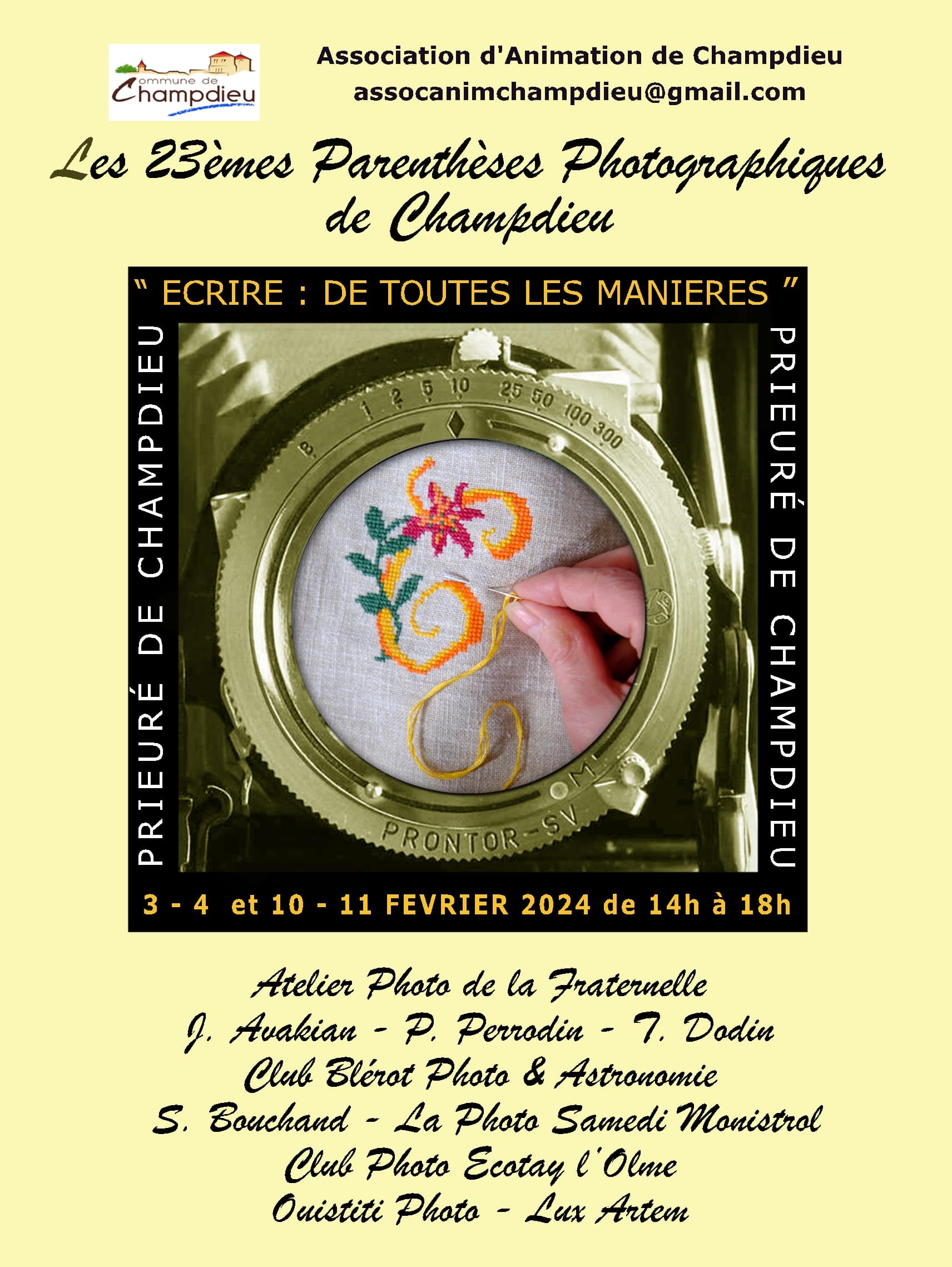 Affiche de la 2" ème édition des Parenthèses photographiques de Champdieu