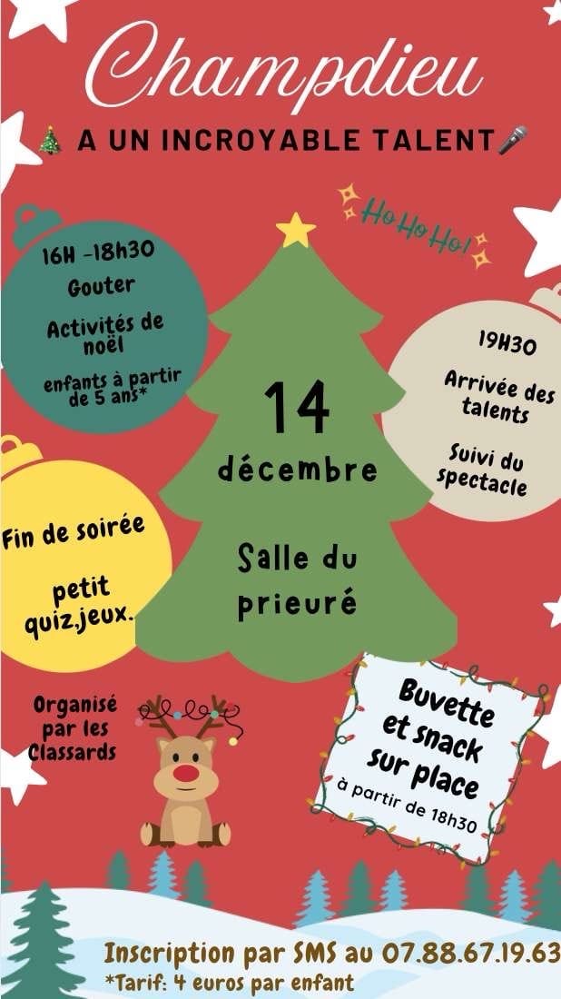 Champdieu a un incroyable talent : 14 décembre 2024